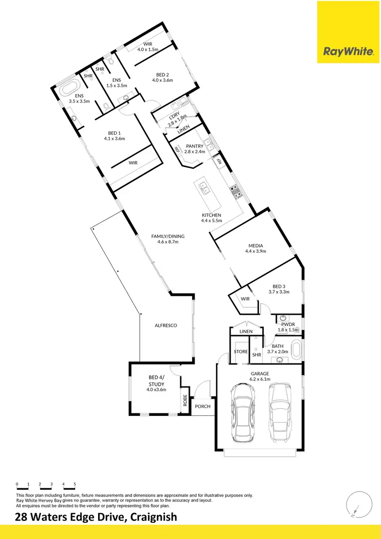 Floorplan of Homely house listing, 28 Waters Edge Drive, Craignish QLD 4655