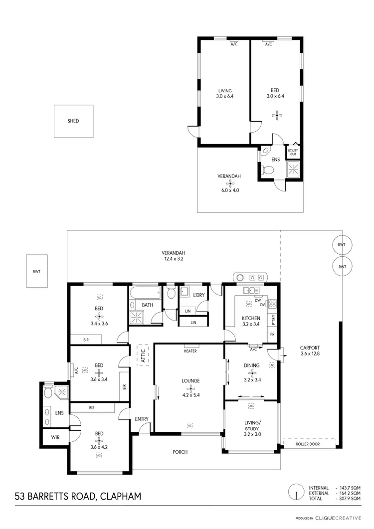 Floorplan of Homely house listing, 53 Barretts Road, Clapham SA 5062