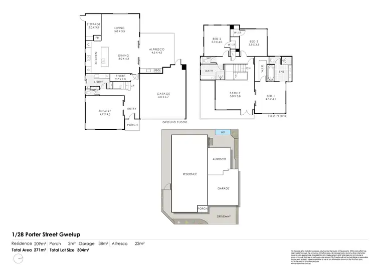 Floorplan of Homely house listing, 1/28 Porter Street, Gwelup WA 6018