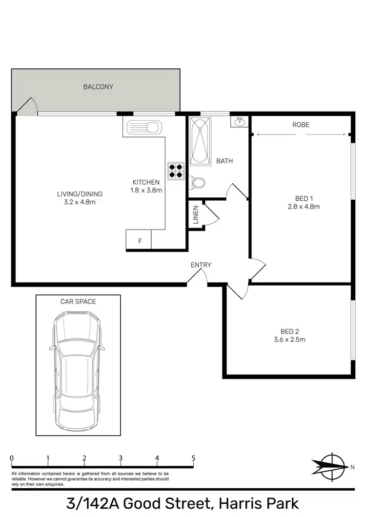 Floorplan of Homely apartment listing, 3/142a Good Street, Harris Park NSW 2150