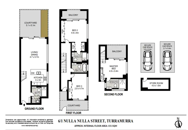 Floorplan of Homely townhouse listing, 6/1 Nulla Nulla Street, Turramurra NSW 2074