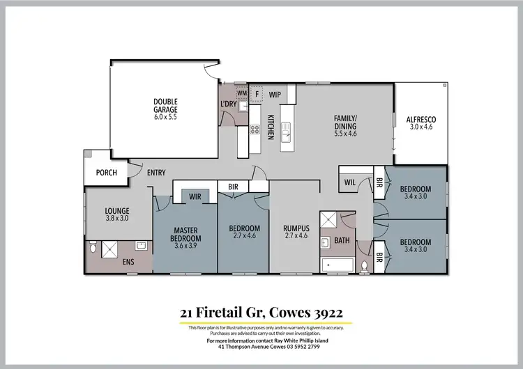Floorplan of Homely house listing, 21 Firetail Grove, Cowes VIC 3922