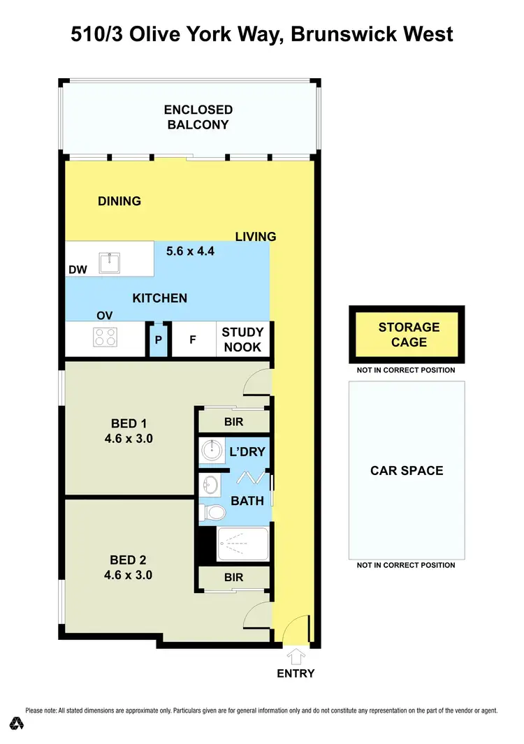 Floorplan of Homely apartment listing, 510/3 Olive York Way, Brunswick West VIC 3055