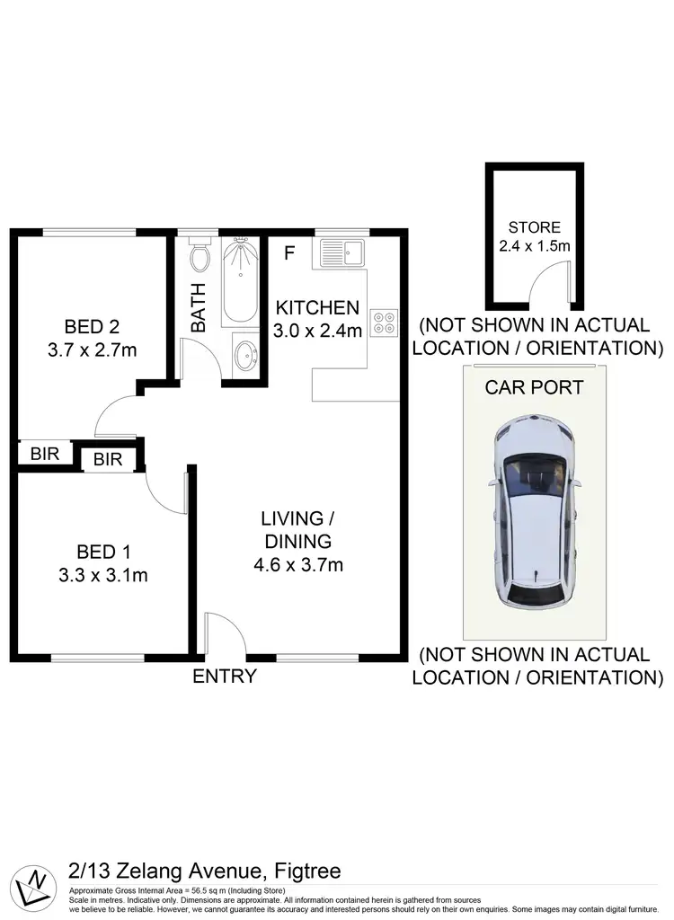 Floorplan of Homely apartment listing, 2/13 Zelang Avenue, Figtree NSW 2525
