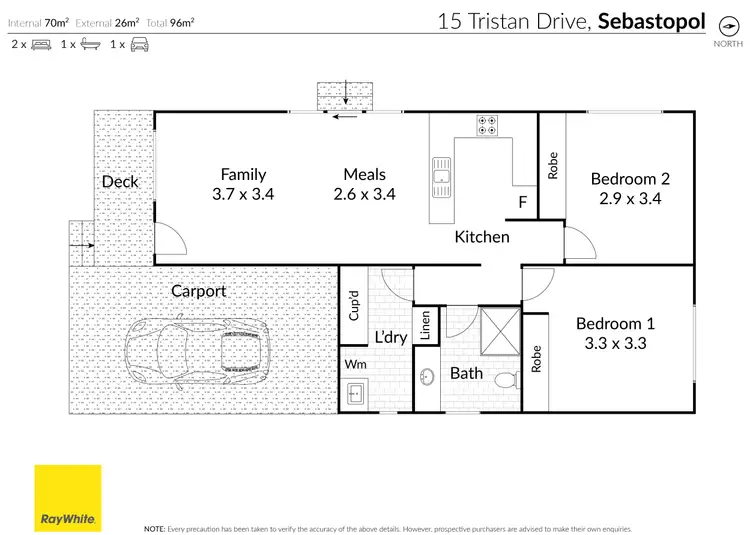 Floorplan of Homely house listing, 15 Tristan Drive, Sebastopol VIC 3356