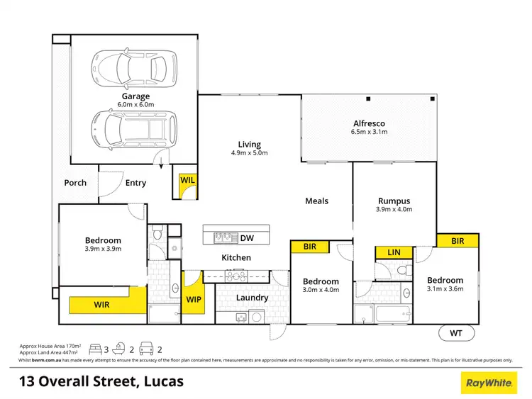 Floorplan of Homely house listing, 13 Overall Street, Lucas VIC 3350