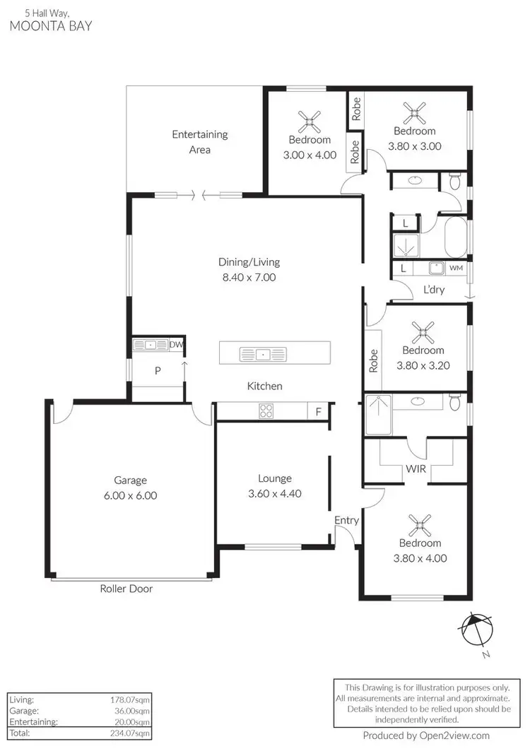 Floorplan of Homely house listing, 5 Hall Way, Moonta Bay SA 5558