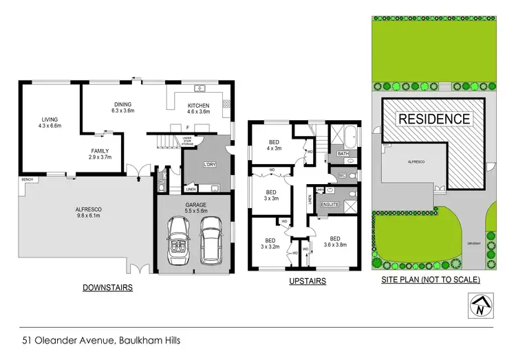 Floorplan of Homely house listing, 51 Oleander Avenue, Baulkham Hills NSW 2153