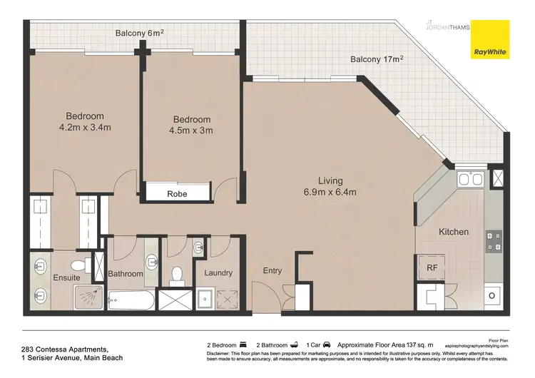 Floorplan of Homely unit listing, 283/1 Serisier Avenue, Main Beach QLD 4217