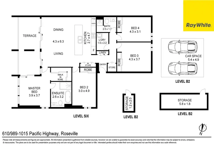 Floorplan of Homely unit listing, 610/989-1015 Pacific Highway, Roseville NSW 2069
