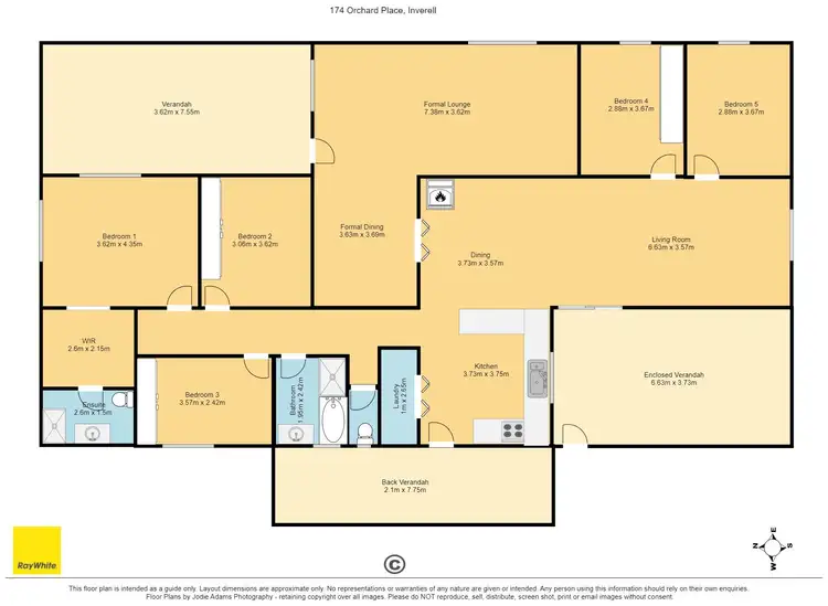Floorplan of Homely rural property listing, 174 Orchard Place, Inverell NSW 2360