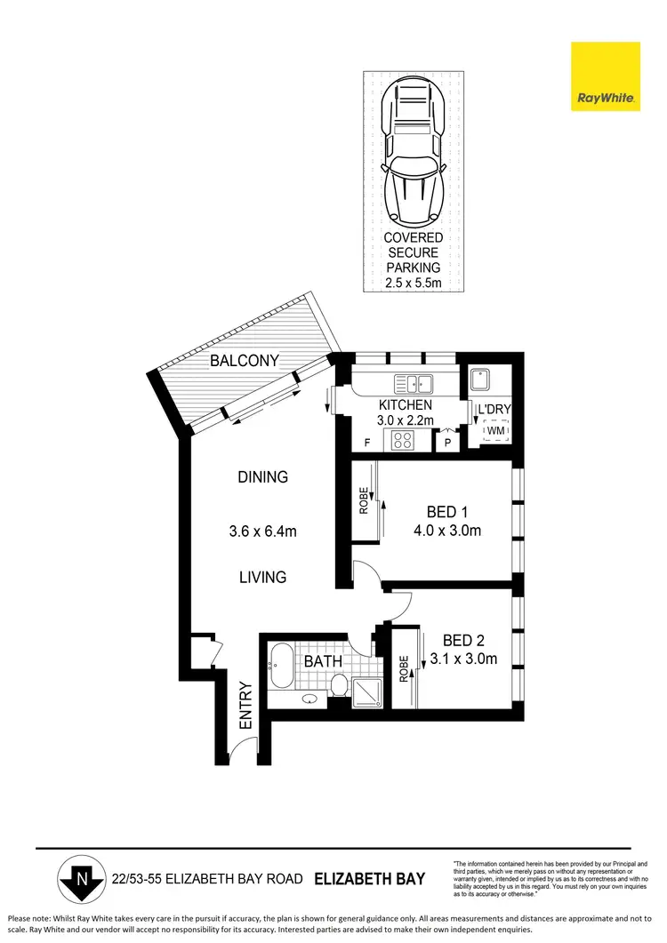 Floorplan of Homely apartment listing, 22/53-55 Elizabeth Bay Road, Elizabeth Bay NSW 2011