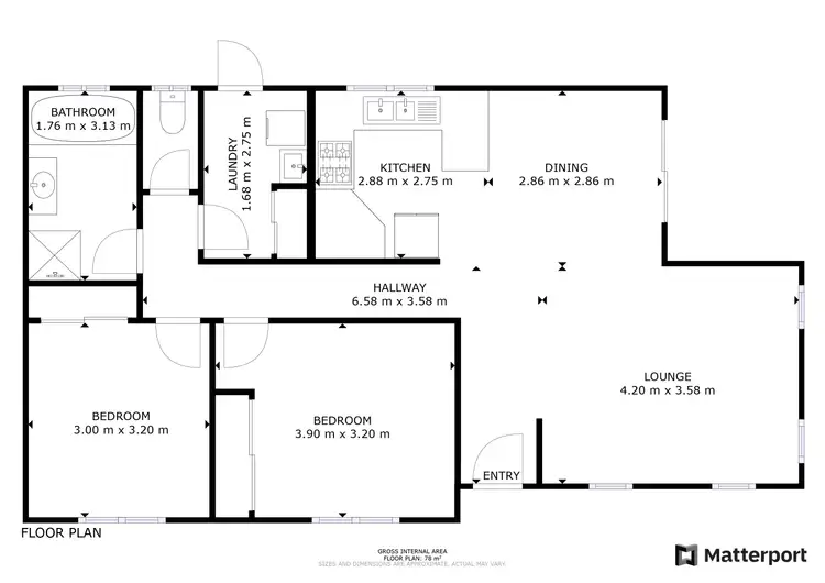 Floorplan of Homely unit listing, 1/195B McCallum Street, Swan Hill VIC 3585