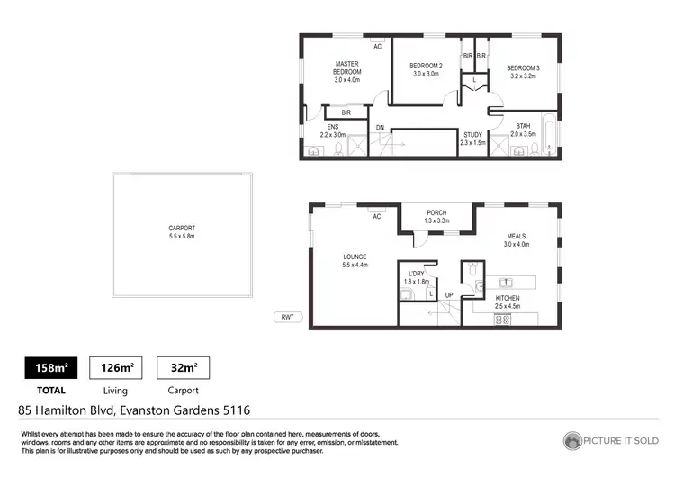 Floorplan of Homely house listing, 85 Hamilton Boulevard, Evanston Gardens SA 5116