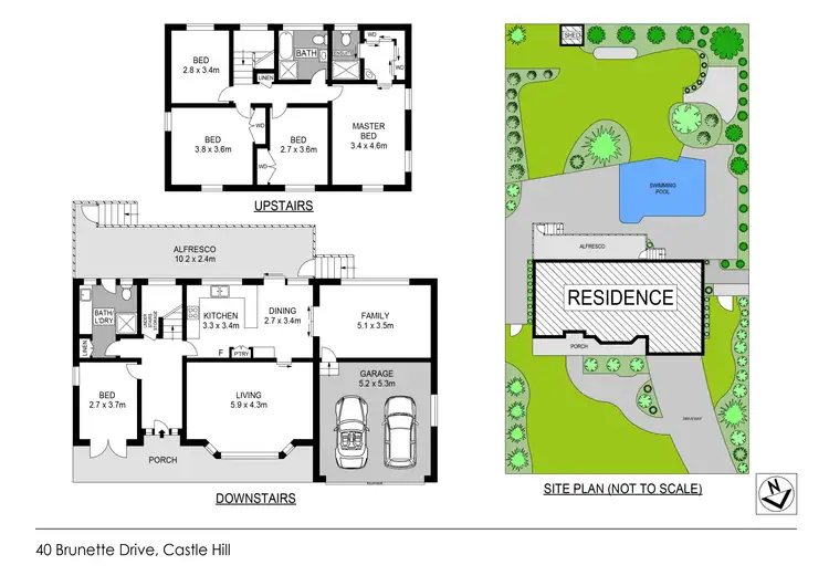Floorplan of Homely house listing, 40 Brunette Drive, Castle Hill NSW 2154