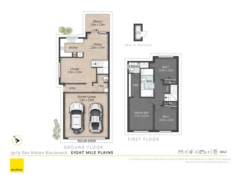 Floorplan of Homely townhouse listing, 32/9 San Mateo Boulevard, Eight Mile Plains QLD 4113