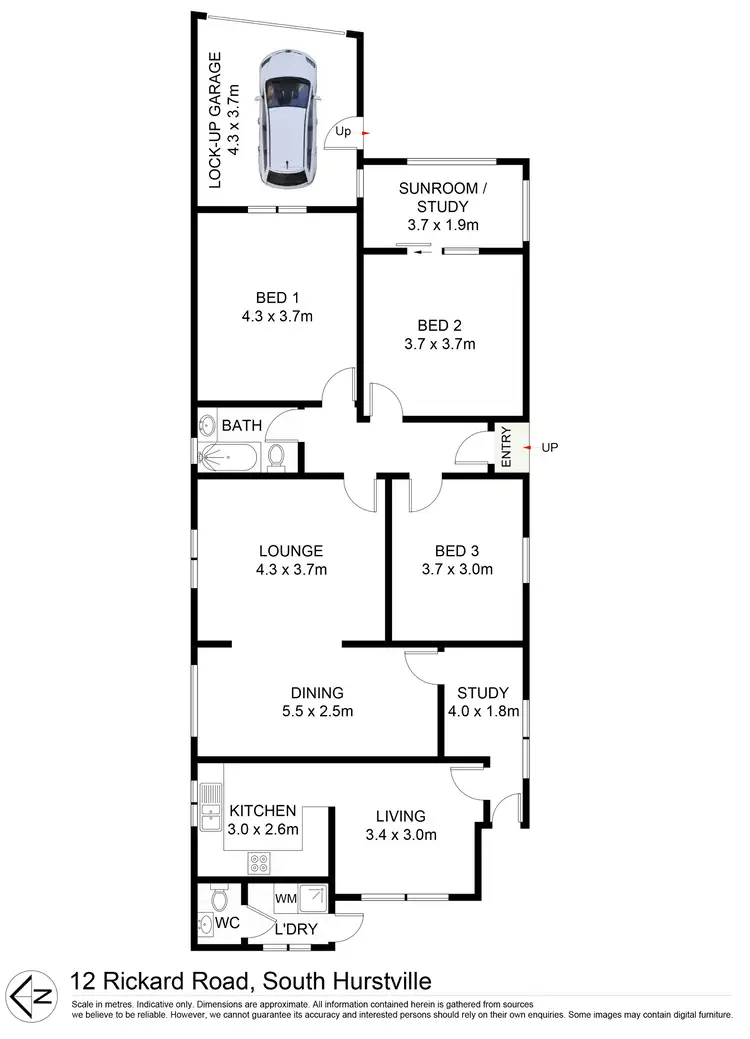 Floorplan of Homely house listing, 12 Rickard Road, South Hurstville NSW 2221