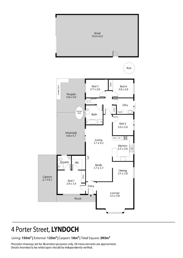 Floorplan of Homely house listing, 4 Porter Street, Lyndoch SA 5351