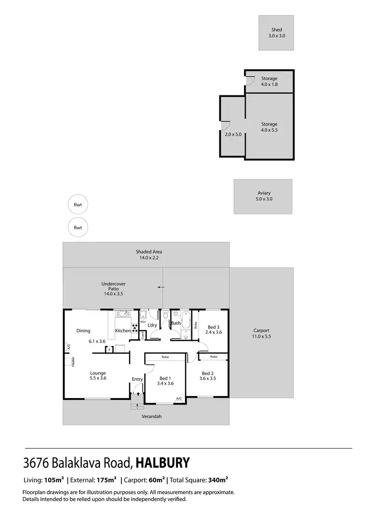 Floorplan of Homely house listing, 3676 Balaklava Road, Halbury SA 5461