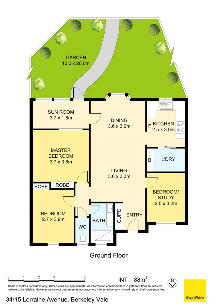 Floorplan of Homely retirement listing, 34/15 Lorraine Avenue, Berkeley Vale NSW 2261