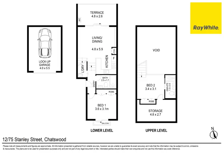 Floorplan of Homely unit listing, 12/75 Stanley Street, Chatswood NSW 2067