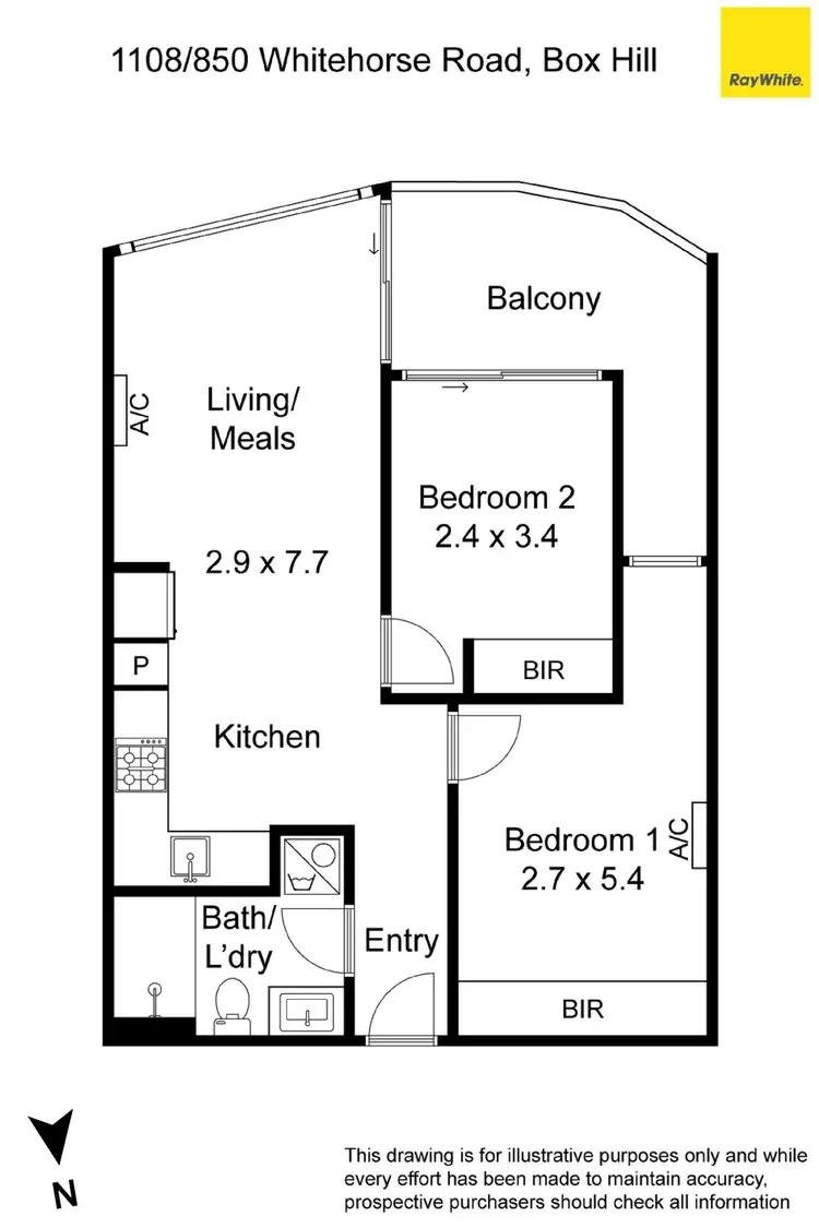 Floorplan of Homely apartment listing, 1108/850 Whitehorse Road, Box Hill VIC 3128