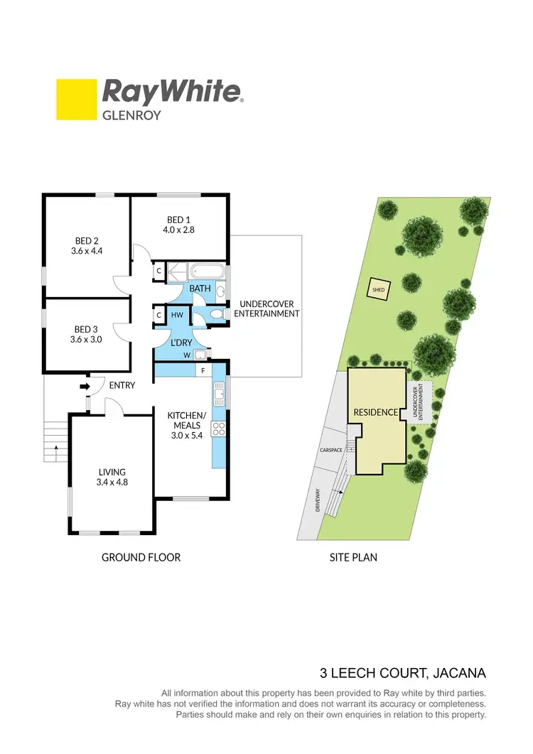 Floorplan of Homely house listing, 3 Leech Court, Jacana VIC 3047