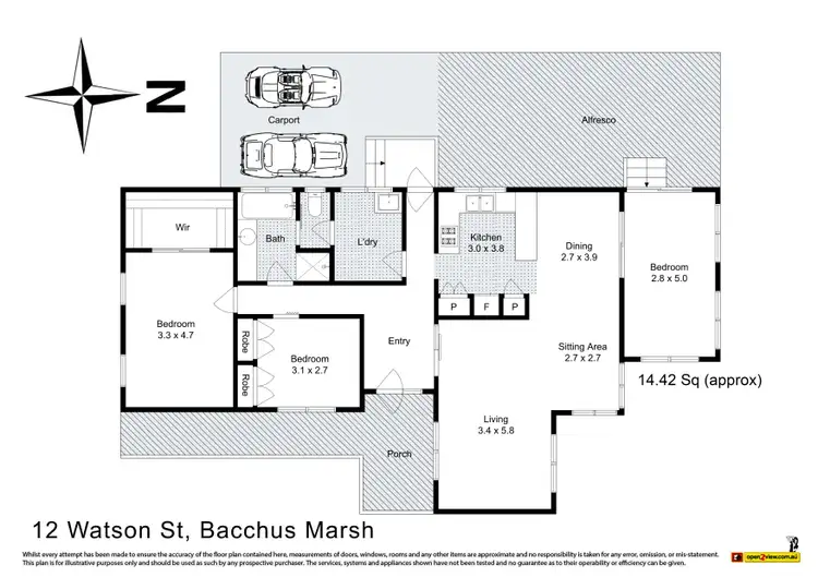 Floorplan of Homely house listing, 12 Watson Street, Bacchus Marsh VIC 3340