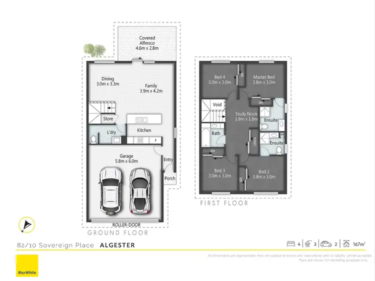Floorplan of Homely townhouse listing, 82/10 Sovereign Place, Algester QLD 4115