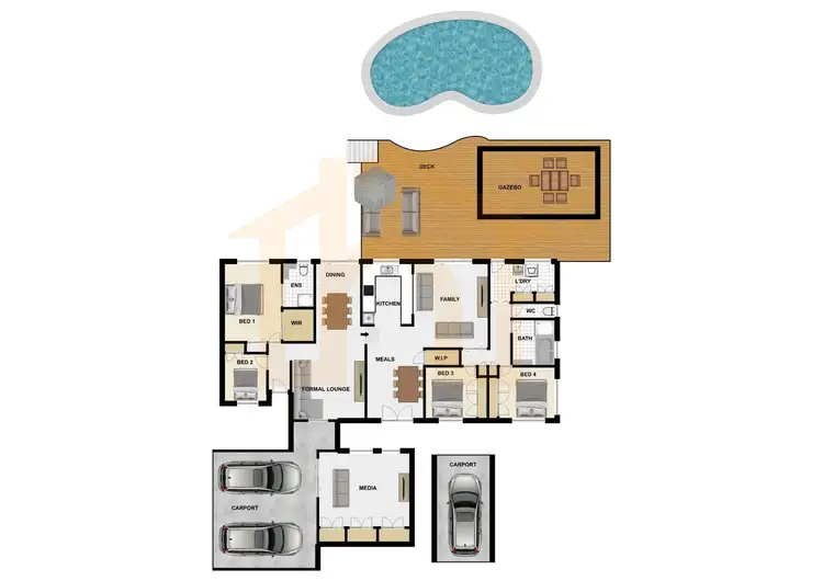 Floorplan of Homely house listing, 4 Ridge Road, Tanah Merah QLD 4128