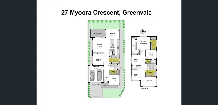 Floorplan of Homely house listing, 27 Myoora Crescent, Greenvale VIC 3059