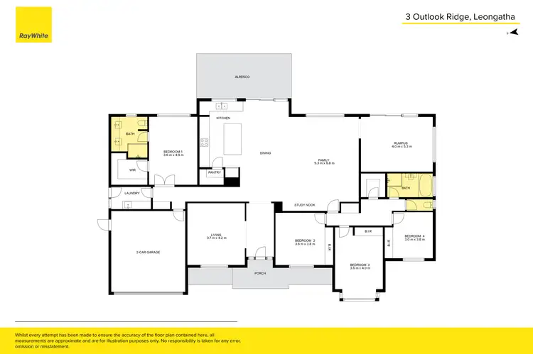 Floorplan of Homely house listing, 3 Outlook Ridge, Leongatha VIC 3953