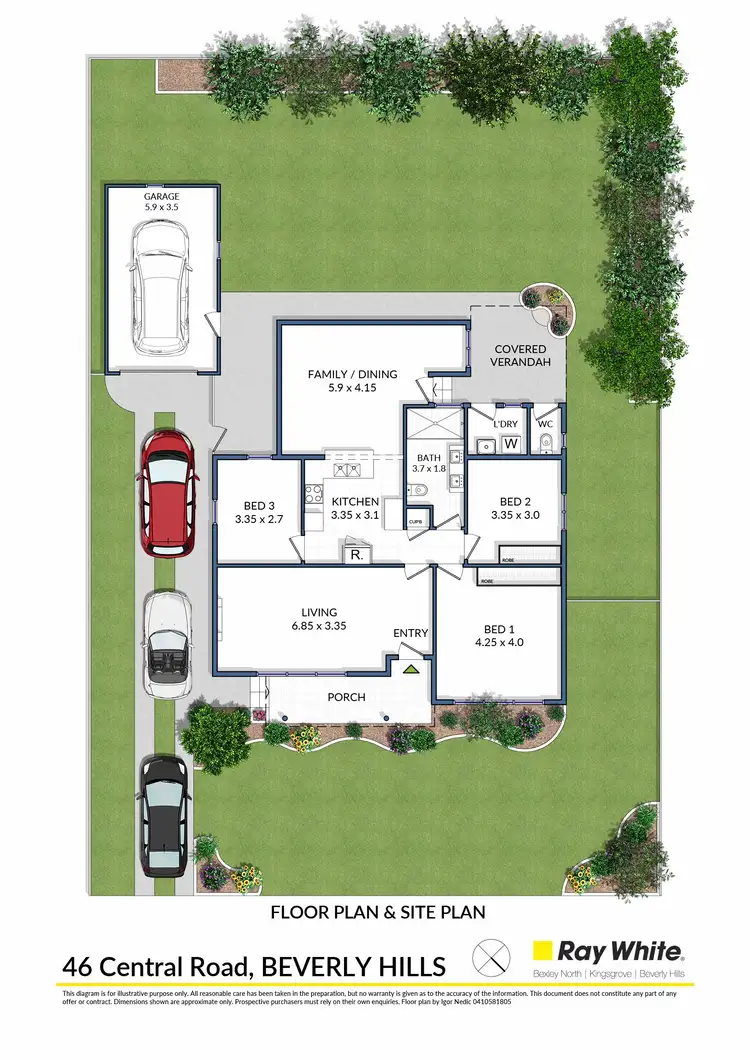 Floorplan of Homely house listing, 46 Central Road, Beverly Hills NSW 2209