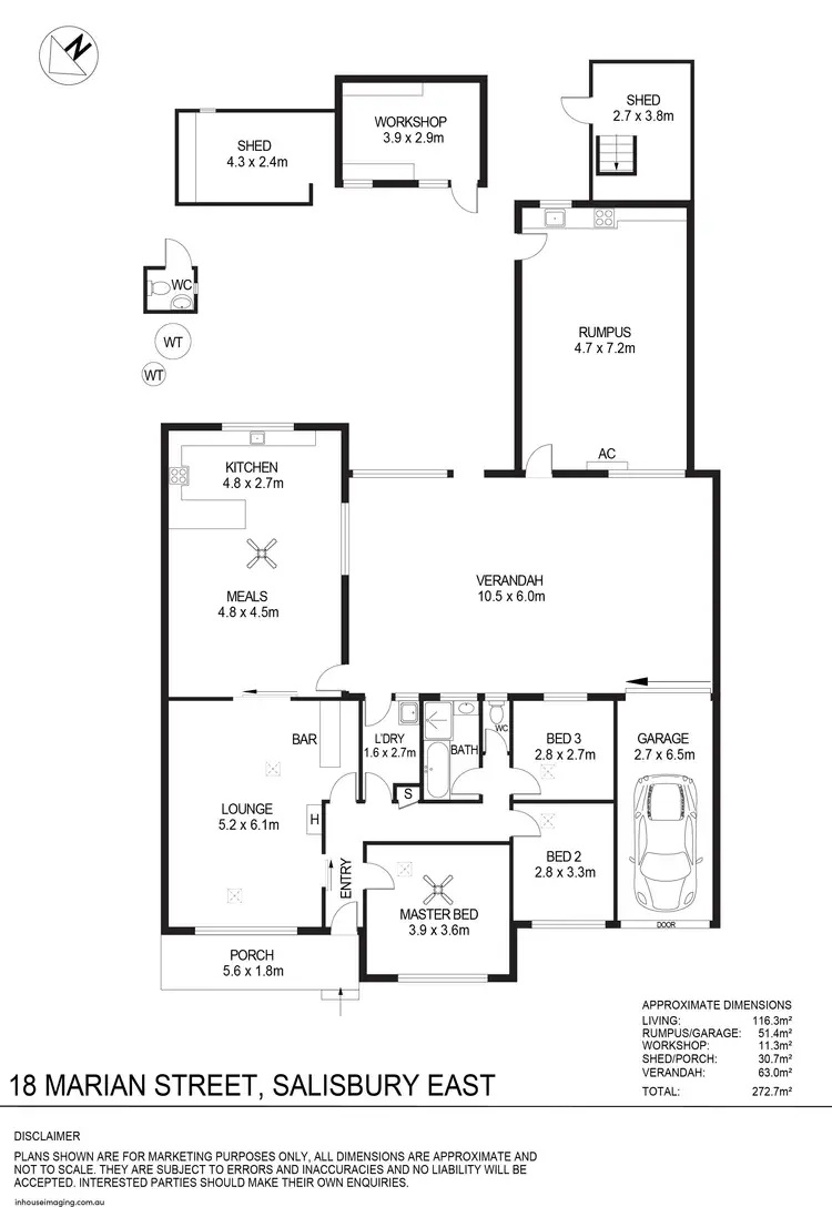 Floorplan of Homely house listing, 18 Marian Street, Salisbury East SA 5109