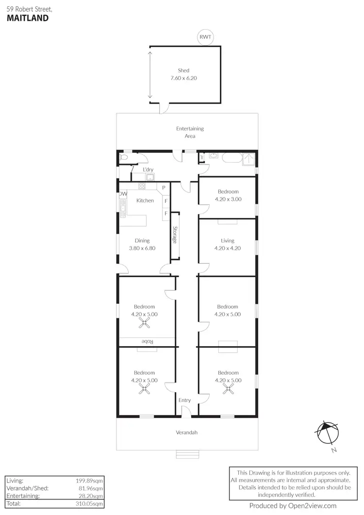 Floorplan of Homely house listing, 59 Robert Street, Maitland SA 5573