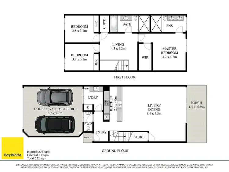 Floorplan of Homely townhouse listing, 171 North Hill Drive, Robina QLD 4226