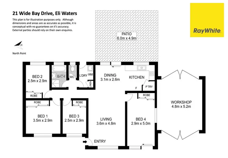 Floorplan of Homely house listing, 21 Wide Bay Drive, Eli Waters QLD 4655