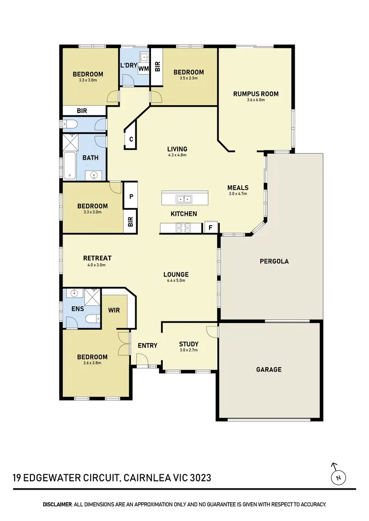 Floorplan of Homely house listing, 19 Edgewater Circuit, Cairnlea VIC 3023