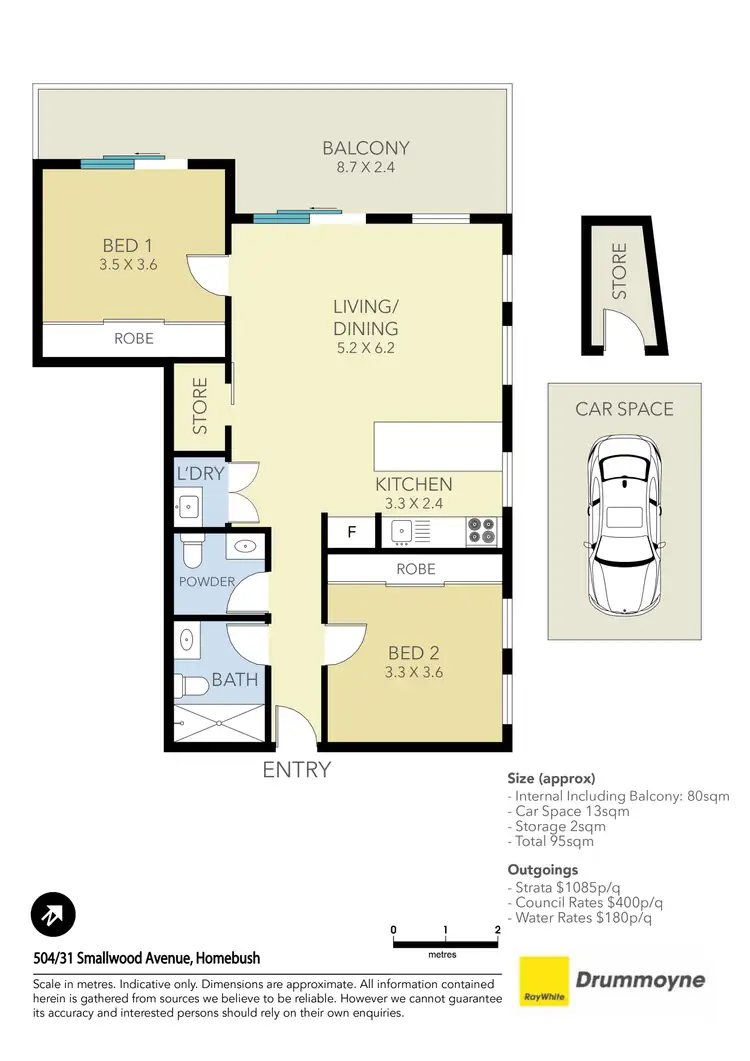 Floorplan of Homely apartment listing, 504/31 Smallwood Avenue, Homebush NSW 2140