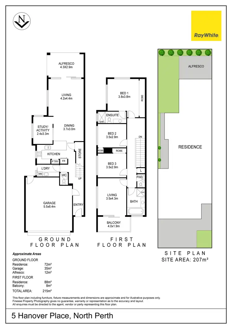 Floorplan of Homely house listing, 5 Hanover Place, North Perth WA 6006