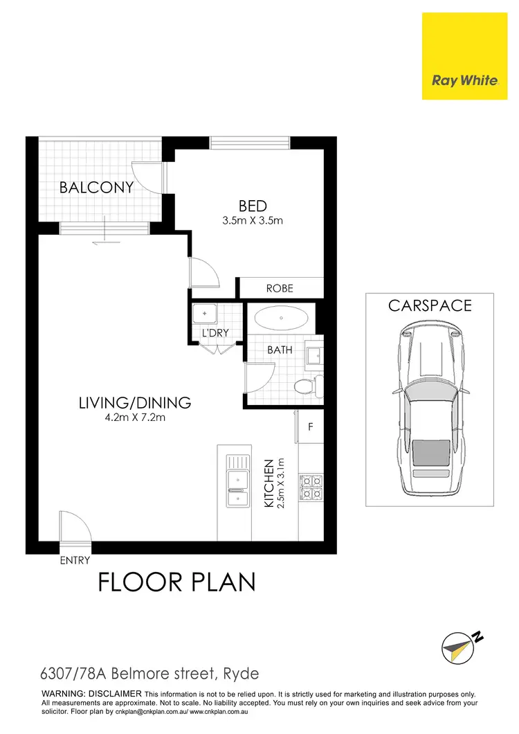 Floorplan of Homely apartment listing, 6037/78A Belmore Street, Ryde NSW 2112