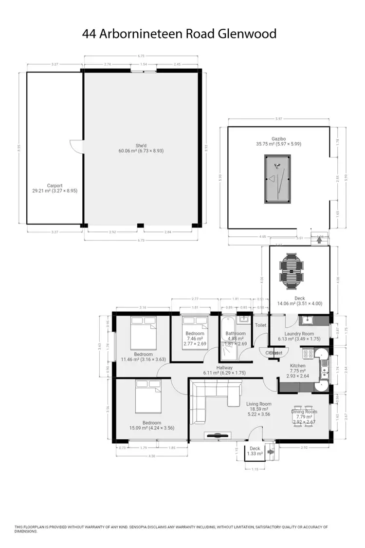 Floorplan of Homely rural property listing, 44 ARBORNINETEEN Road, Glenwood QLD 4570