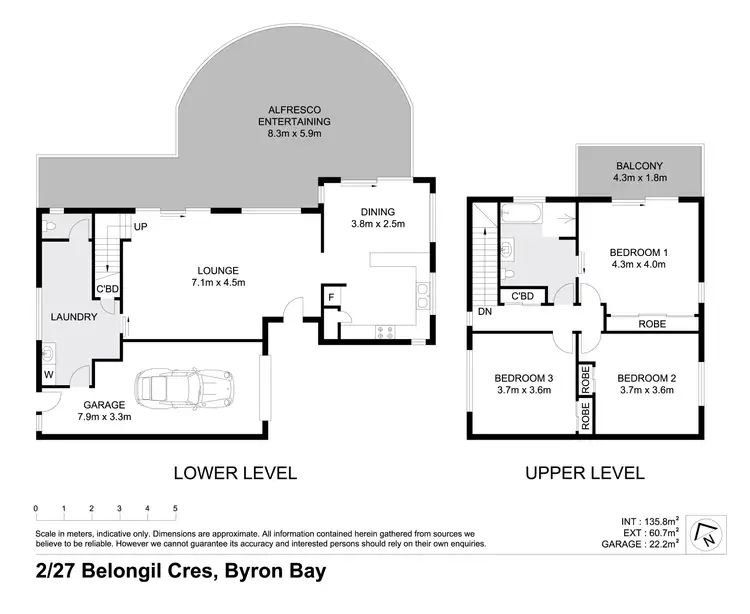 Floorplan of Homely semi-detached listing, 2/27 Belongil Crescent, Byron Bay NSW 2481