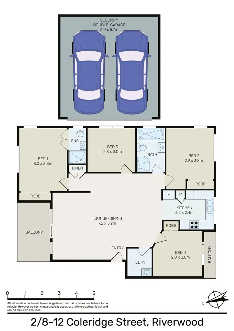 Floorplan of Homely unit listing, 2/8-12 Coleridge Street, Riverwood NSW 2210