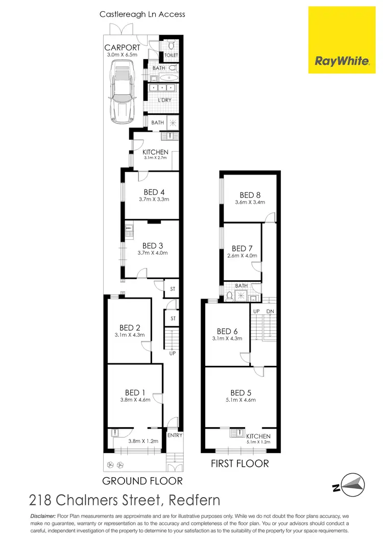 Floorplan of Homely house listing, 218 Chalmers Street, Redfern NSW 2016