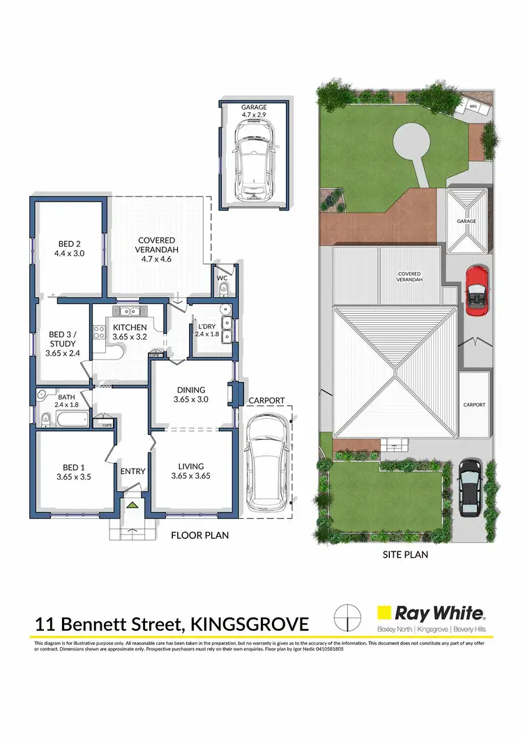 Floorplan of Homely house listing, 11 Bennett Street, Kingsgrove NSW 2208
