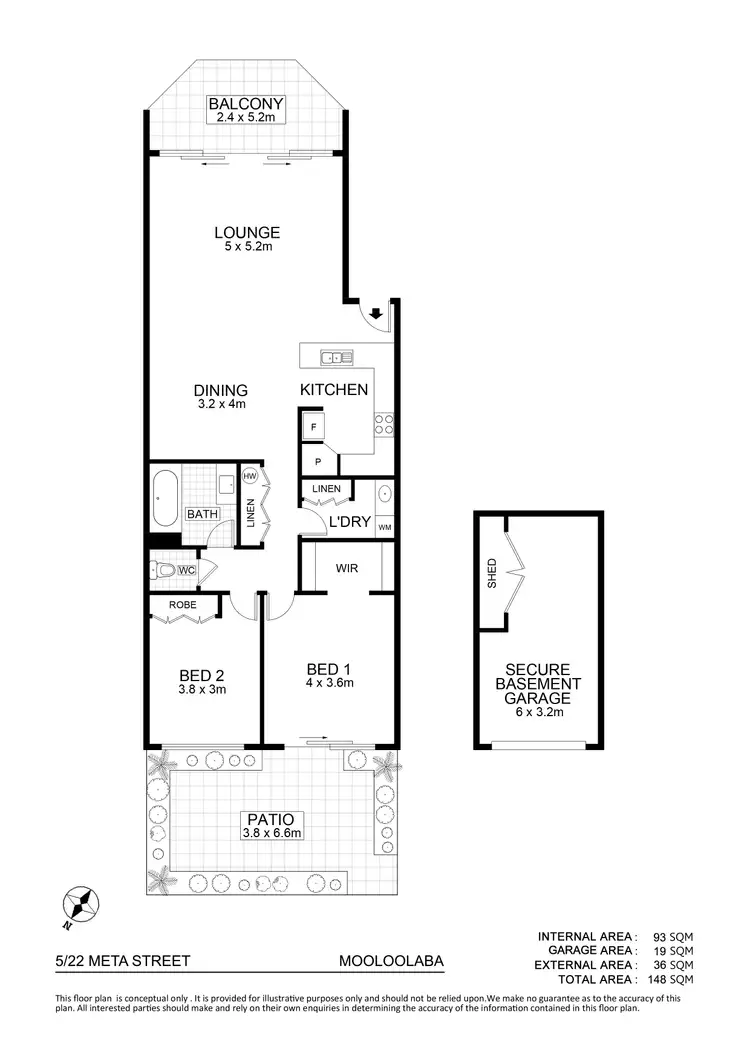 Floorplan of Homely unit listing, 5/22-24 Meta Street, Mooloolaba QLD 4557