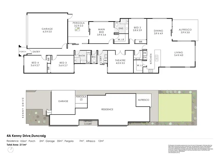 Floorplan of Homely house listing, 4A Kenny Drive, Duncraig WA 6023