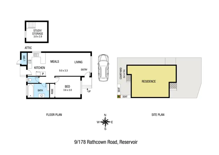 Floorplan of Homely unit listing, 9/178 Rathcown Road, Reservoir VIC 3073
