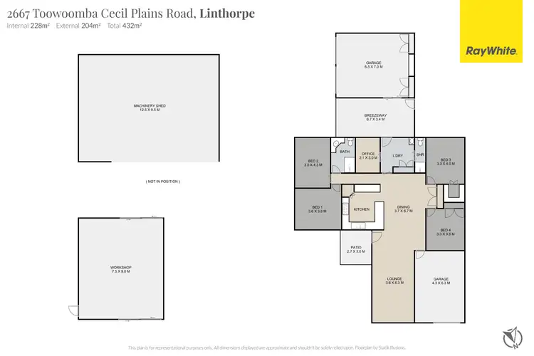 Floorplan of Homely rural property listing, "Bungaree" 2667 Toowoomba-Cecil Plains Road, Linthorpe QLD 4356